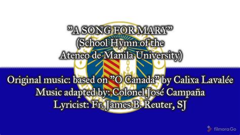 marilao hymn song lyrics|A Song for Mary (The Ateneo De Manila Alma Mater Song).